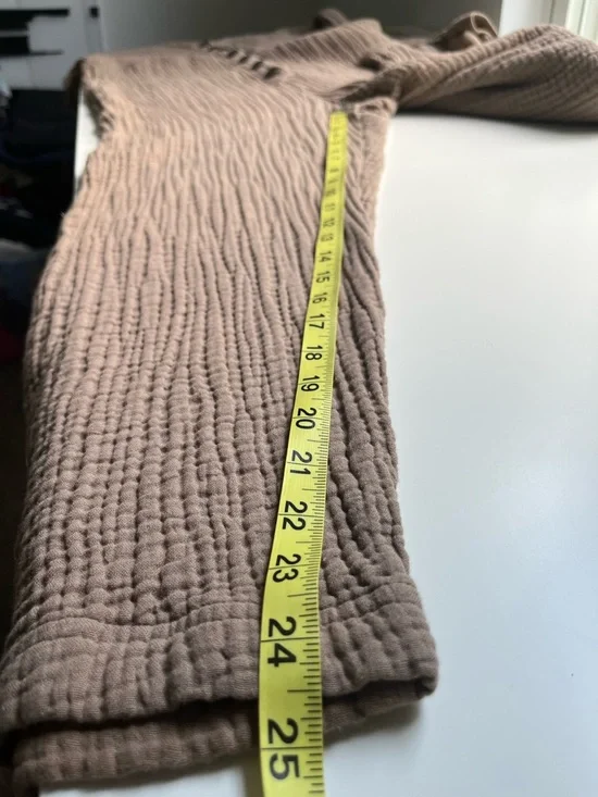 Madewell Lightspun Coverall Jumpsuit 100% Cotton Gauze Tan Brown Medium - Picture 11 of 11